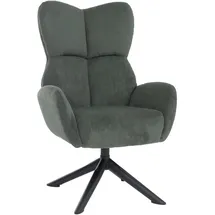 MCW Relaxsessel Q54 Cord 320 g/m2 80 x 80 x 100 cm Grün drehbar