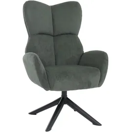 MCW Relaxsessel Q54 Cord 320 g/m2 80 x 80 x 100 cm Grün drehbar