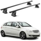 Omac Barres De Toit Transversales En Acier Pour Mercedes Classe B W245 2005-2011 – Tüv / Din 75302:2019 – Antivol Inclus – Rainure En T (accessoires) – Charge Max 75 Kg – 2 Barres – Noir