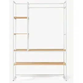 [en.casa] Garderobenständer Horgau 180 x 120 x 40 cm Eiche/Weiß