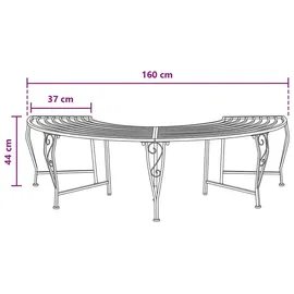 vidaXL Baumbank 160 x 80 x 44 cm Schwarz