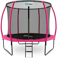 INLEA ULTIMATE Jump Trampolin 305 cm mit integriertem Sicherheitsnetz – rosa - Rosa