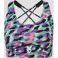 QS - Sport-BH aus Interlockjersey, Damen, mehrfarbig|türkis, XL
