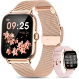 Smartwatch Damen - 1.85" HD Smart Watches Damen mit Telefonfunktion,Sportuhr mit 111 Modi,IP68 Wasserdicht fitnessuhr,Herzfrequenzmesser, Schlafmonitor,Schrittzähler,Smartwatches für iOS Android