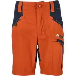 Shorts ZIGZAG "Bono", Kinder, Gr. 104, EURO-Größen, orange (orange, blau), 93% Polyester, 7% Elasthan, mehrfarbig, casual, normal, Hosen, mit praktischem Dehnbund