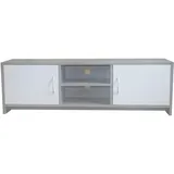 Hti-Living Thekla 12037 Lowboard 120 x 30 x 37,5 cm Grau/Weiß Spanplatte