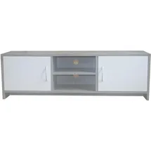 Hti-Living Thekla 12037 Lowboard 120 x 30 x 37,5 cm Grau/Weiß Spanplatte