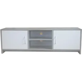 Hti-Living Thekla 12037 Lowboard 120 x 30 x 37,5 cm Grau/Weiß Spanplatte
