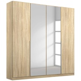 RAUCH Alabama 181 x 210 x 54 cm Eiche Sonoma Nachbildung mit Spiegel und Comfort-Zubehör