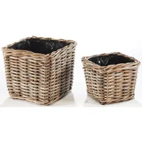 Kobolo Pflanzkorb 27 x 27 x 23 cm Grau