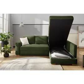 Jockenhöfer Eckcouch Polyester 3-Sitzer Grün
