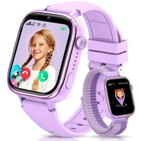 SWGOTA Smartwatch Kinder mit GPS und Telefon, Kinder Smartwatch mit GPS Schulmodus, Kids Smart Watch mit Voice Chat SMS, lP68 Wasserdicht Schrittzähler Wecker SOS (Lila)