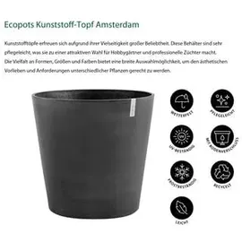 Ecopots Amsterdam Ø 80 x 75 cm Dunkelgrau