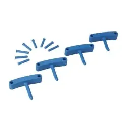 Vikan 4 x Haken, 8 x Stifte 10163 , Farbe: blau