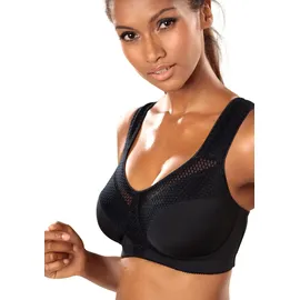 H.I.S. Sport-BH H.I.S, Damen, Gr. 85, Cup E, schwarz, Microtouch, Obermaterial: 90% Polyester (COOLMAX), 10% Elasthan, BHs Sport-BH, ohne Bügel aus schnell trocknendem COOLMAX-Material, Topseller
