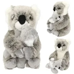 DEPESCHE 12799 TOPModel Plüsch Koala Mama mit Baby WILD, 21 cm