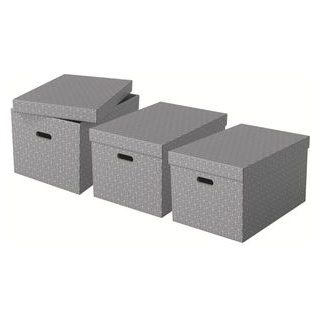 Esselte Aufbewahrungsbox Groß 51 x 35,5 x 30,5 cm 3-tlg. grau