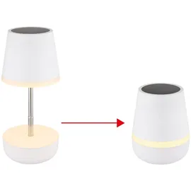 GLOBO Solarleuchte Edelstahl H 25 cm verstellbar weiß