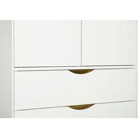 Andas Kleiderschrank »KOBE« Schöne Griffe, viel Stauraum, Breite 80 cm, FSC®-zertifiziert, weiß