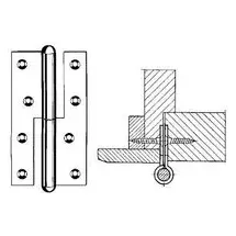 Simonswerk Türband Q1 DIN re.Band-L.140mm Oberfläche verzinktfür stumpf einschlagende Türen