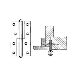 Simonswerk Türband Q1 DIN re.Band-L.140mm Oberfläche verzinktfür stumpf einschlagende Türen