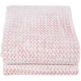 Homescapes Mora Plaid 160 x 200 cm Rosa