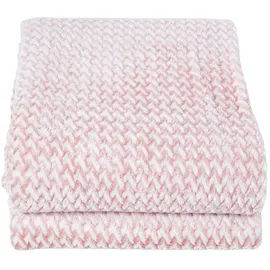 Homescapes Mora Plaid 160 x 200 cm Rosa
