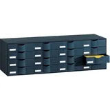 Paperflow Schubladenelement HxBxT 32,9x34,2x107,6cm 16 Fächer PS (Polystyrol) schwarz