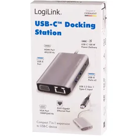 Logilink USB-C® Dockingstation UA0410 Passend für Marke: Universal USB-C® Power Delivery