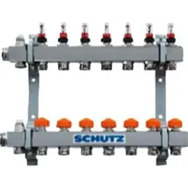 Schütz Heizkreisverteiler Dynomatic Komfort 90-3 Edelstahl 5 Heizkreise