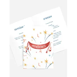 Menükarten für Ihr Fest selbst gestalten mit Spruch und Fotos im Onlinedesigner bei Meine-Kartenmanufaktur.de