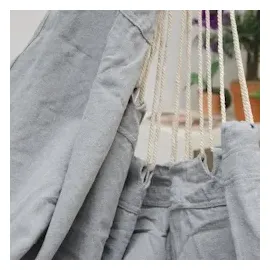 AMANKA XXL Hängesessel mit Gestell Hängestuhl für 2 Doppel Hängesitz Hängeliege Grau