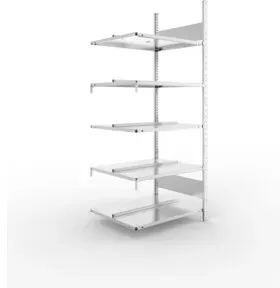 Meta Büro-Anbauregal S3 COMPACT 1850 x 750 x 600 mm verzinkt