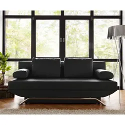 DELIFE Canapé-lit Cady 200x90 cm noir avec fonction lit, Canapés convertible