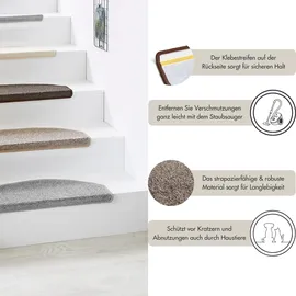 Andiamo »Casablanca, Made in Netherlands« halbrund 6,5 mm Höhe Uni Farben, selbstklebend, strapazierfähig, 15 Stück in einem Set