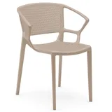 2er-Set Infiniti Stuhl Fiorellina Kunststoff Beige Sand