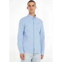 Tommy Jeans Slim Stretch Oxford Langarmhemd Perfume Blue L