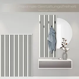 HEXIM Akustikpaneel Holz Mila weiß 2 St. 278 x 60 cm