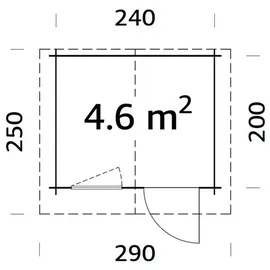 Palmako Emma 2,40 x 2,00 m Hellgrau