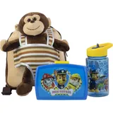 p:os Plüschrucksack Max Monkey Boy mit Brotdose und Trinkflasche