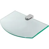 bonsport Glasregal Wandregal für Badezimmer Klarglas - Glas Regal aus 6 mm Sicherheitsglas 25x14x0,6 cm - Glasablage Glasregalboden Badablage