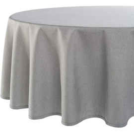 Delindo Lifestyle Tischdecke Wien Home, Moderne Tischwäsche mit Fleckschutz für das ganze Jahr, grau, 140x180 cm oval