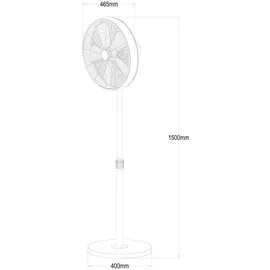 LUCCI AIR Breeze Pedestal 48 cm Standventilator Schwarz