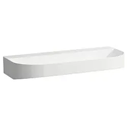 LAUFEN Sonar Aufsatzwaschtisch H8163477571421 100x42cm, Unterseite geschliffen, wandmontiert, ohne Überlauf, ohne Hahnloch, weiß matt