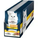 Purina Gourmet Perle Erlesene Streifen Katzenfutter nass, mit Huhn, 26er Pack (26 x 85g)