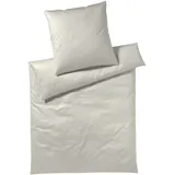 ELEGANTE Solid Mako-Satin beige 155 x 220 cm + 80 x 80 cm
