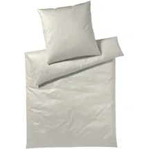 ELEGANTE Solid Mako-Satin beige 155 x 220 cm + 80 x 80 cm