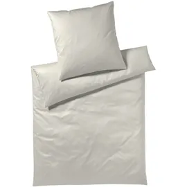 ELEGANTE Solid Mako-Satin beige 155 x 220 cm + 80 x 80 cm