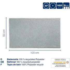 Kela Badematte Maja Grau 100 x 60 cm