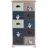 Mobili Rebecca Kommode Mehrfarbig, Holz, 30x88x48 cm, Wohnzimmer, Kommoden – Sideboards, Kommoden